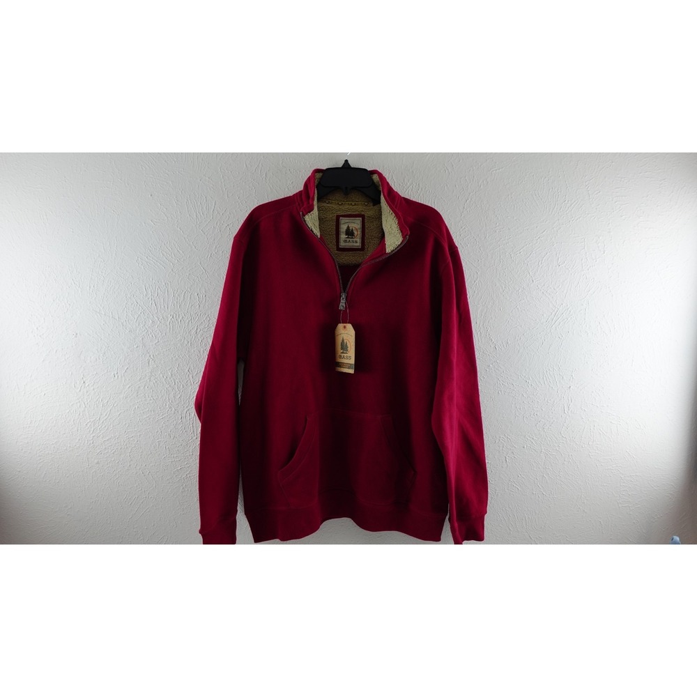 VINTAGE G.H.Bass Sweatshirt with Front Top Zip -‎ Size L
